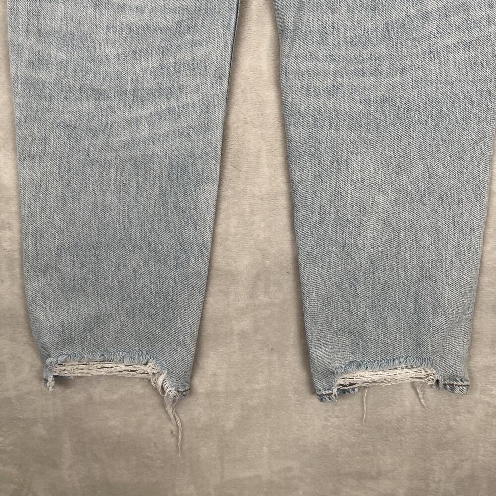 American Eagle 90s High Rise Boyfriend Jeans Womens 4 Blue Distressed Denim - Picture 11 of 12